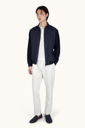 Polo In Piuma Cotton With Striped Pattern