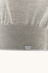 Wool And Silk Polo With Suede Details