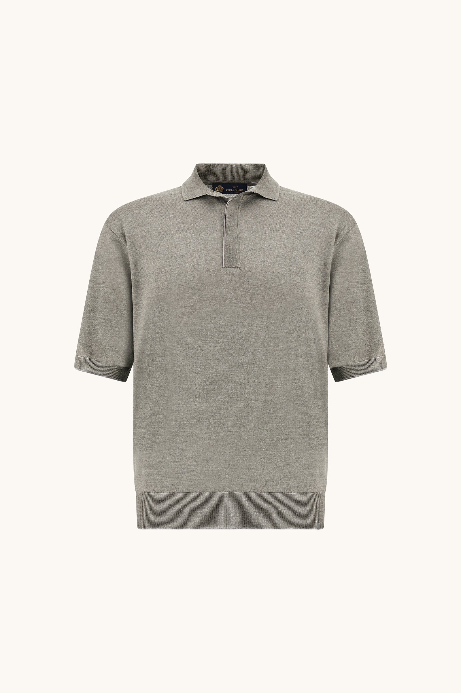 Wool And Silk Polo With Suede Details