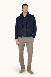 Open Collar Sweater In Boucl Cotton
