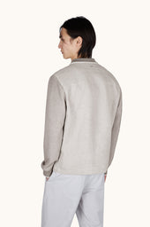 Hybrid Cardigan In Piuma Cotton And Linen