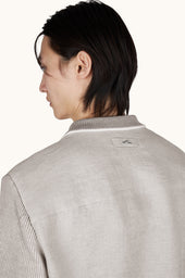 Hybrid Cardigan In Piuma Cotton And Linen