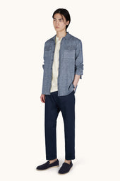 Overshirt In Linen And Urukai Cotton