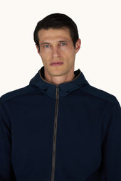 X Soft Zip Up Sweatshirt In Viscose With Alcantara Details