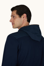 X Soft Zip Up Sweatshirt In Viscose With Alcantara Details