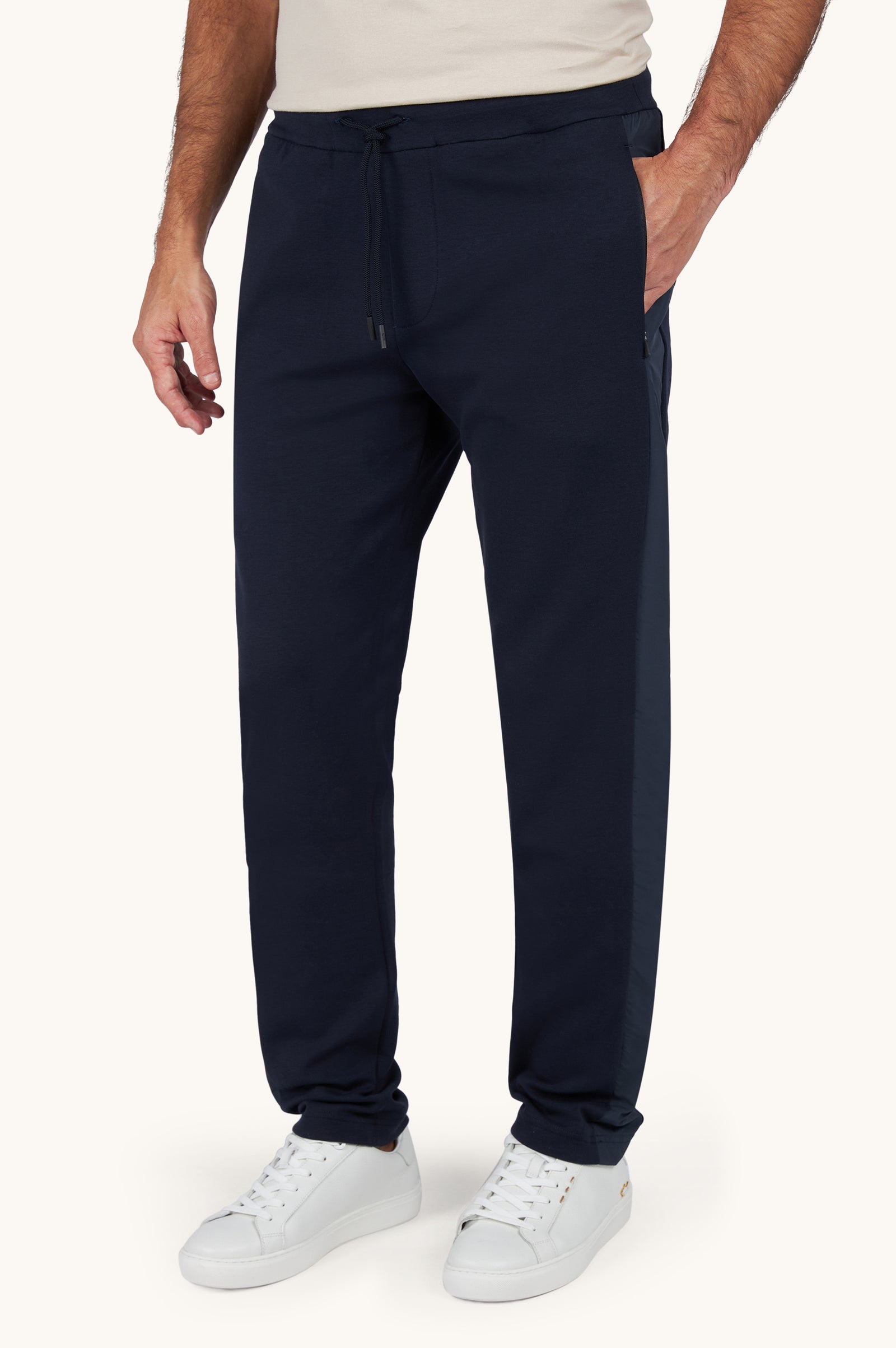 Sport Pants In Active Fleece With Microfiber Details