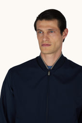 Hybrid Bomber In Wool And Silk