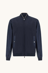 Hybrid Bomber In Wool And Silk