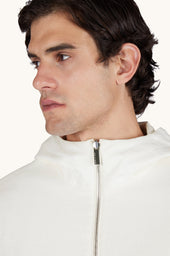 Reversible Windbreaker In Linen Jersey And Typhoon Platinum
