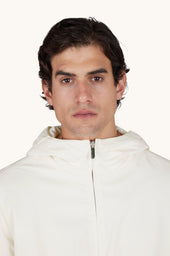 Reversible Windbreaker In Linen Jersey And Typhoon Platinum