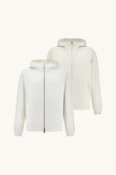 Reversible Windbreaker In Linen Jersey And Typhoon Platinum