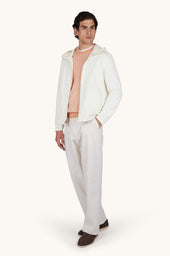 Reversible Windbreaker In Linen Jersey And Typhoon Platinum