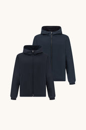 Reversible Windbreaker In Wool And Silk