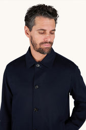 Reversible Overshirt In Cashmere And Technical Fabric