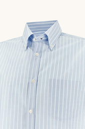 Summer Breeze Cotton Shirt With Striped Pattern
