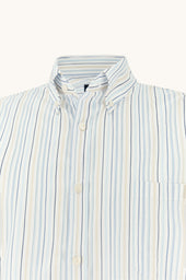 Cotton Twill Shirt With Striped Pattern