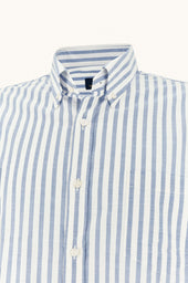 Cotton Poplin Shirt With Striped Pattern