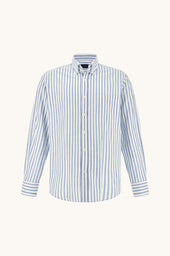 Cotton Poplin Shirt With Striped Pattern