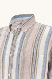 Soffio Linen Shirt With Striped Pattern