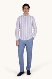 Soffio Linen Shirt With Striped Pattern