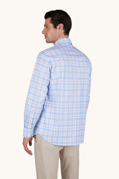 Summer Breeze Cotton Shirt With Check Pattern