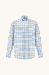 Summer Breeze Cotton Shirt With Check Pattern