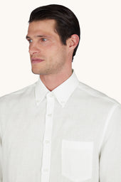 Soffio Linen Shirt With Short Sleeves
