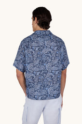 Linen Shirt With Shark Paisley Pattern