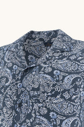 Linen Shirt With Shark Paisley Pattern