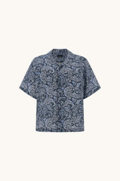 Linen Shirt With Shark Paisley Pattern