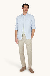 Garment Dyed Linen Overshirt