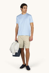 Garment Dyed X Soft Lyocell Bermuda Shorts With Drawstring