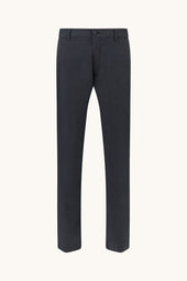Wide Leg Trousers In Stretch Cotton With Pleats