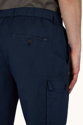 Garment Dyed Linen And Cotton Cargo Bermuda Shorts
