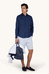 Linen Bermuda Shorts With Drawstring