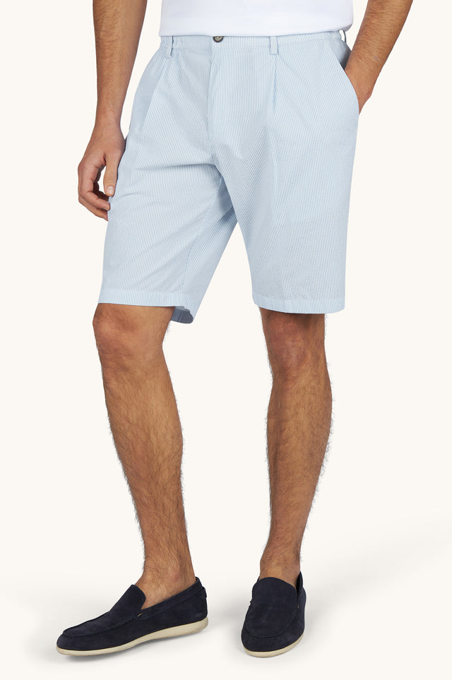 Seersucker bermuda shorts