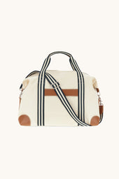 Travel Bag In Canvas With Leather Details