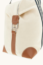 Travel Bag In Canvas With Leather Details