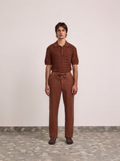MENDES LINEN-BLEND TROUSERS