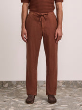 MENDES LINEN-BLEND TROUSERS