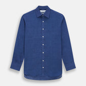 Navy Linen Mayfair Shirt