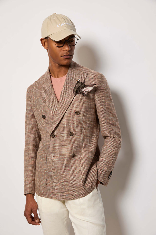 Jacket TOM doppiopetto non trattata nocciola