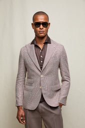 Giacca PAUL micro-check bordeaux