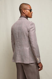 Giacca PAUL micro-check bordeaux