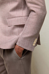 Giacca PAUL micro-check bordeaux