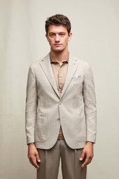 Giacca JACK in lana vergine stretch beige