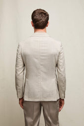 Giacca JACK in lana vergine stretch beige