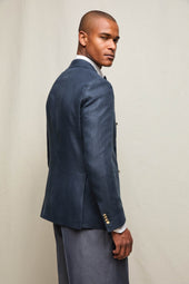 Giacca TOM in lino blu denim