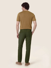 Gray Pants In Cotton And Linen Gabardine Stretch
