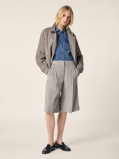 Ivy Bermudas In Cotton Cashmere Velvet